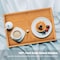 Showay 3 Pack Serving Tray, Large Bamboo Serving Tray With Handles Wood Serving Tray Set For Coffee, Food, Breakfast, Dinner