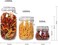 Aiwanto 3Pcs Glass Storage Containers Storage Jars Glass Storage box Airtight Storage Containers (500ML/1000ML/2200ML)