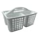 Organiser Basket With Divider White