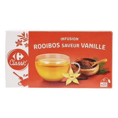 Carrefour Classic Infusion Rooibos And Vanilla Tea Sachet 40g