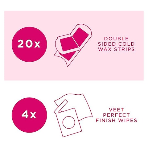 Veet Hair Removal Wax Stripes for Sensitive Skin - 12 Stripes