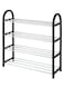 Generic 4-Tier Shoe Organizer Rack Silver/Black