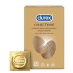 Buy Durex Real Feel Non-Latex Condoms White 20 PCS in UAE