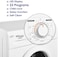 Super General 8 Kg Front Loading Washing-Machine SGW-8100-NLED, 23 Programs, 1300 RPM, Energy-Saving, Economic Washer, White, 1 Year Warranty (Installation not Included)