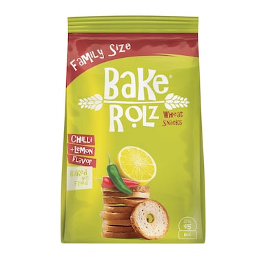 بيك رولز سناكس قمح - طعم شطة وليمون - 65 جرام