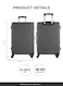 Parajohn ABS Hardside Spinner Check In Medium Luggage Trolley 24 Inch