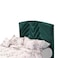 In House Oslo Velvet Bed Frame - Single - 200x90 cm - Dark Green