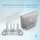 Remson Vertical Laptop Stand for Desk, 3 Slots Tablet Stand Holder, Aluminum Alloy Compatible with All MacBook, laptop, Tablet, Phone, Pro/ Air/ Microsoft Surface, Samsung, Chrome Book