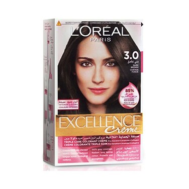 Loreal Paris Excellence Hair Color 3.0 Deep Dark Brown 1 Piece
