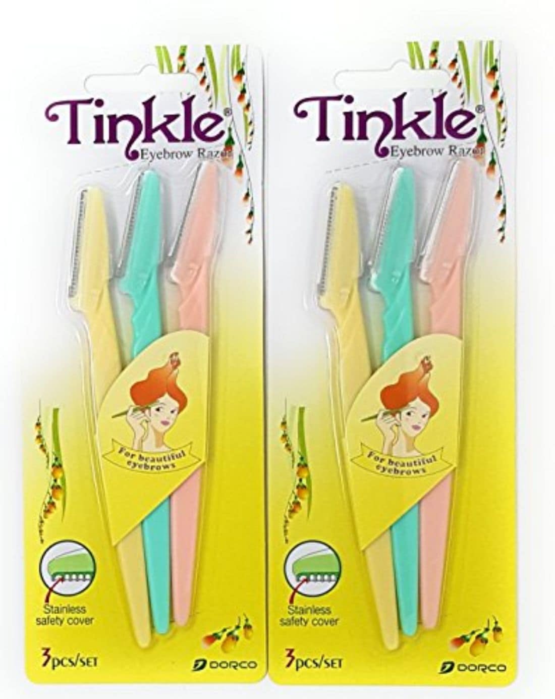 Buy Tinkle Eyebrow Razor, 2 PACKS (6 RAZORS) Online | Carrefour UAE