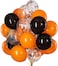 Party Time Halloween Balloon Sets of 18pcs 12 inches Black, Orange Latex Balloons &amp; Confetti Balloons, Halloween Decoration Supplies - Halloween Party Decorations Set