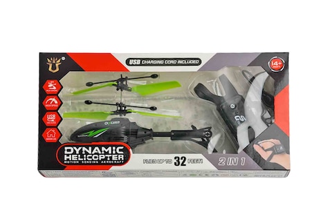 FLYING HELICOPTER WITH WATCH