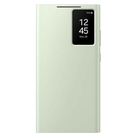 Samsung Smart View Wallet Case Cover for Galaxy S24 Ultra Light Green