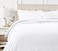 Sleep Night 100% Cotton Hotel Stripe Duvet Cover Soft &amp; Cozy Bedding King Size 6 Pieces White