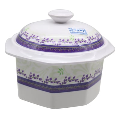 Deco Sugar Dish With Lid White 4.5 Inch