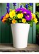 vsell24&nbsp;Vibrant White Plastic Flower Pot - Durable and Lightweight-Small