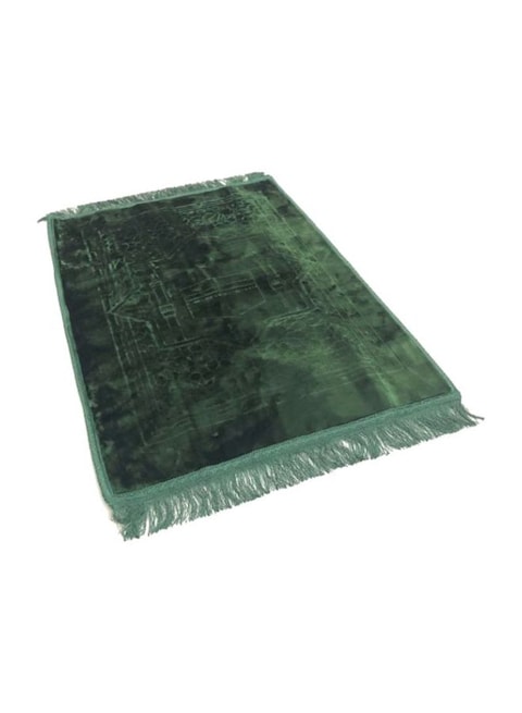 Velvet Prayer Mat Green 80x120centimeter