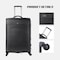 PARA JOHN 4 Pcs Travel Luggage Suitcase Trolley Set -  (16'' 20'' 24'' 28'')BLACK