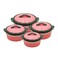 SELVEL FLORENCE CASSEROLE 4PC SET RED (1000/1500/2000/3000 ML)