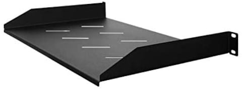 1U Vented Rack Mount Shelf 10&quot; Deep - Durable and Heavy Duty Steel - Network Rack Shelf