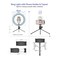 Generic-LED Ring Light Dimmable Desktop Fill in Light 3 Modes 10 Brightness Levels with Mini Tripod Phone Holder for Streaming Makeup Selfie Photography