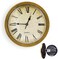 Wall Clock Hidden Safe Retro/Vintage Quiet Clock with Secret Compartment Stash Shelf Gold