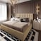 In House Palermo Velvet Bed Frame - Queen - 200x140 cm - Beige