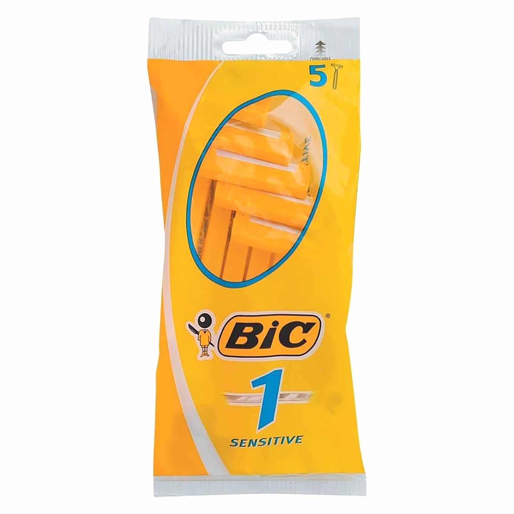 Bic 1 Sensitive Disposable Razors For Men 5 Pieces @ Special Price