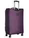 Eminent Expandable Luggage Trolley Bag Soft Suitcase for Unisex Travel Polyester Shell Lightweight with TSA lock Double Spinner Wheels E765SZ Medium Checked 24 Inch Purple