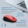 Promate 2.4G Wireless Mouse, Professional Precision Tracking Comfort Grip Mouse with USB Nano Receiver, 10m Range, 800/1200/1600 DPI Switch and 4 Functional Buttons for Mac OS, Windows, Tracker Red