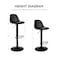 Sulsha Furniture Modern Height Adjustable Chair, Bar Chair, Bar Stool Set Leather Padded Stool Black/Silver1