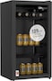 Nobel 90 Ltr Bottle Chiller Single Glass Door, Mechanical Control, LED Light, Adjustable Temperature, Energy Efficient, R600a Refrigerant NBC125RH Black