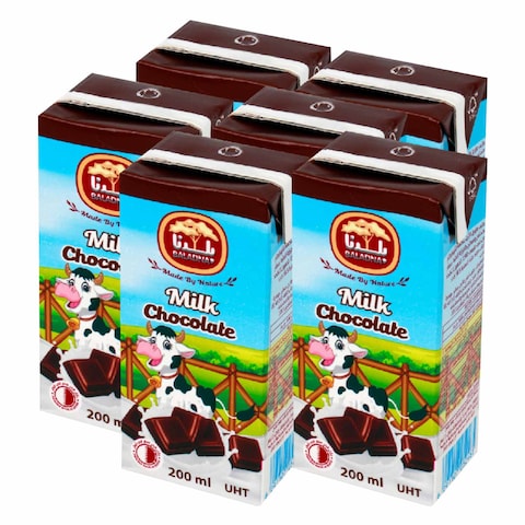 Baladna UHT Milk Chocolate 200ml x Pack of 6