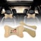 Generic Car Seat Neck Rest, Head Rest, Head Cushion High Quality PU Rexin, 2 Pcs/Set Beige Headrest
