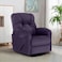 American Polo Velvet Rocking &amp; Rotating Recliner Chair - Dark Purple - American Polo