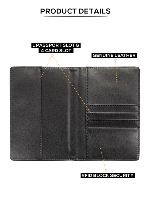 PARA JOHN RFID Blocking Slim &amp; Lightweight Genuine Leather Passport Holder Cover Case &amp; Travel Wallet for Men And Women