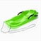 Outdoor Sports Plastic Skiing Boards Sand Board Snowboard With Rope For Double People,Sand Snow Sleds for Kids and Adult (Green)
