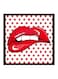 Spoil Your Wall Lips Pop Art Wall Poster With Frame Red/White 40x40cm