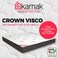 Karnak Home Crown Visco Memory Foam (Soft Feel) Spine Support, Turn-Free Mattress With 2 Free Pillows, 5 Years Warranty, Thickness 20Cm (Eu Single - W90 X L200Cm)