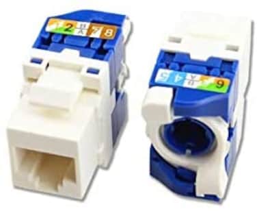 DOT CAT6 RJ45 Keystone Jack CAT 6 Unshielded Tool-Less Keystone Punch-Down with Color Coded Wiring Schema for Wall Plate Outlet Panel (10PCS)