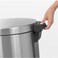 Brabantia Twin Pedal Bin Brilliant Steel 20L