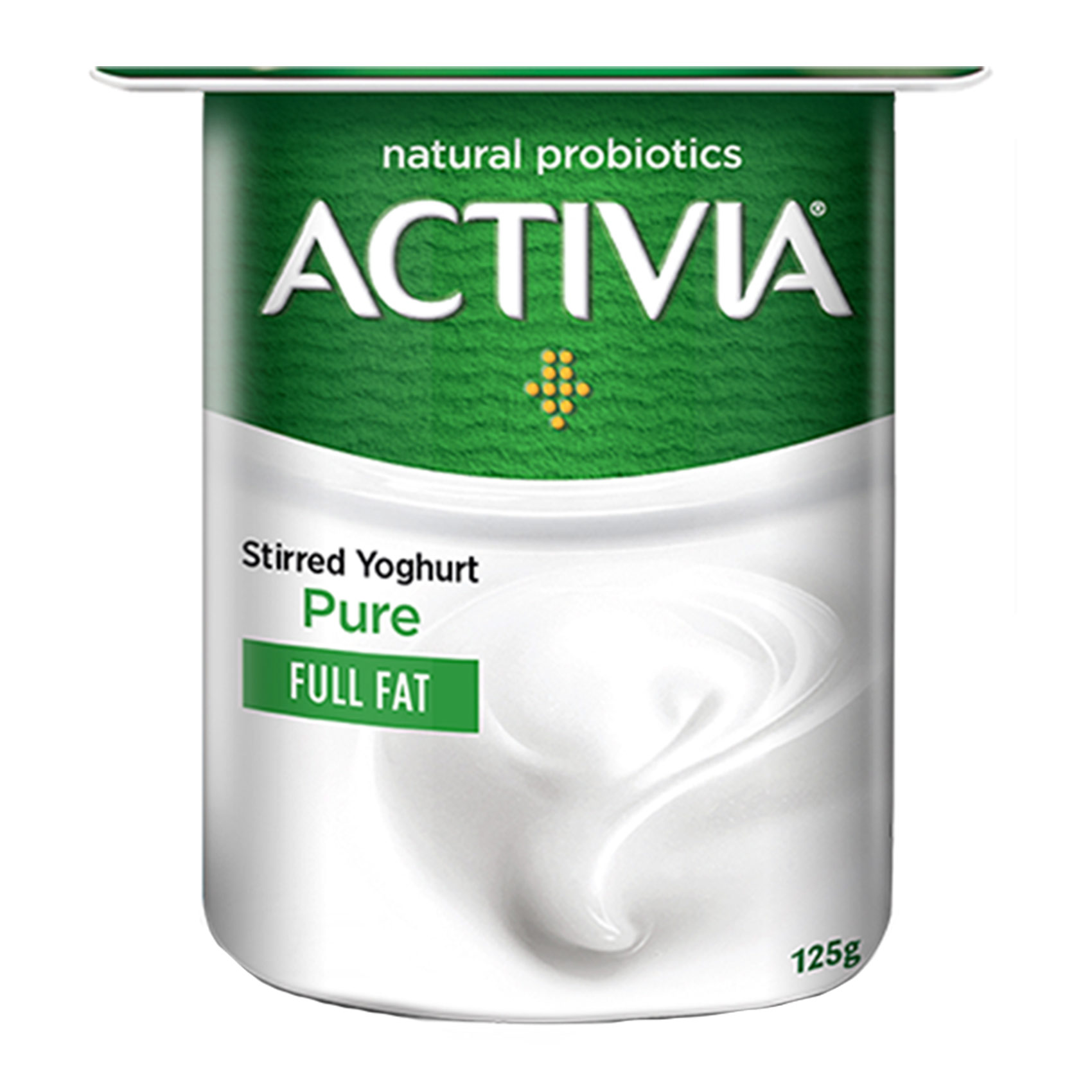 Activia Full Fat Stirred Plain Yogurt 125g