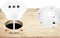 Grommet Hole USB 2.0 with 3 Ports HUB Connect Mobile Phones Tablet Suitable for Office Home Desk Hole 5cm (White)