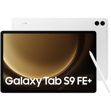 Samsung Galaxy Tab S9 FE+ Tablet, 256GB, Silver, 12GB RAM, 12.4-Inch, 8 MP Camera, TFT Display, Wi-Fi Only