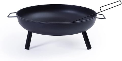 PAN Home Round Metal Fire Pit 68x58x23cm - Black