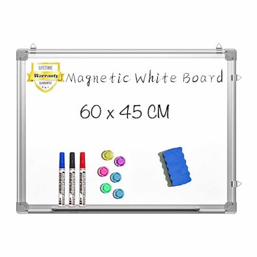 سبورة بيضاء مغناطيسية - 60 ،* 45 سم