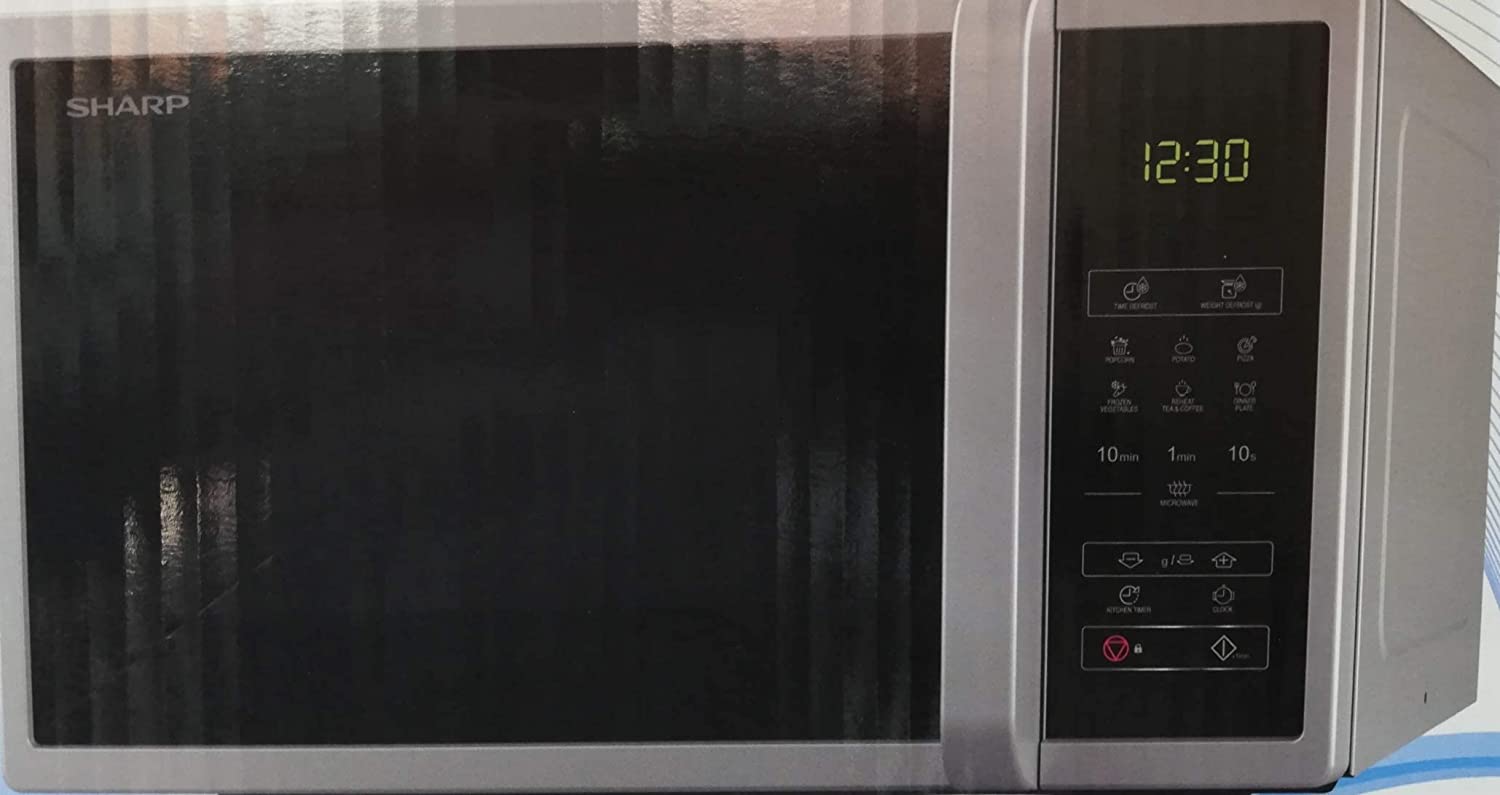 Sharp 25 Liter Digital Solo Microwave, R-25Ct-S Silver With 5 Power Levels