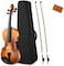 Mike Music Violin Solid Wood with Case, Bow, and Rosin (1/4 - Size) (1/4)