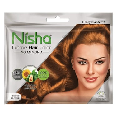 Nisha Creme Hair Colour 7.3 Honey Blonde 50ml