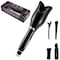 Automatic Hair Curler Portable Ceramic 1 Inch Curling Iron Wand For All Hair Types LCD Digital Display,Black